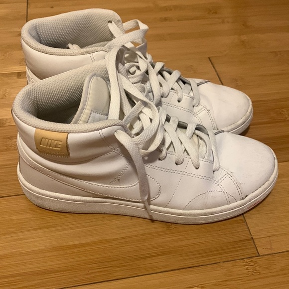 all white nike high tops womens
